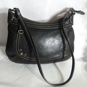 CLASSIC FOSSIL LEATHER PURSE BAG 9" X 6" X 2  EXCEL CONDITION